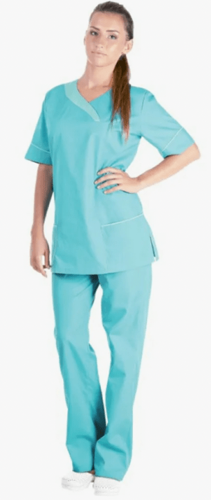 зеленый медицинской костюм