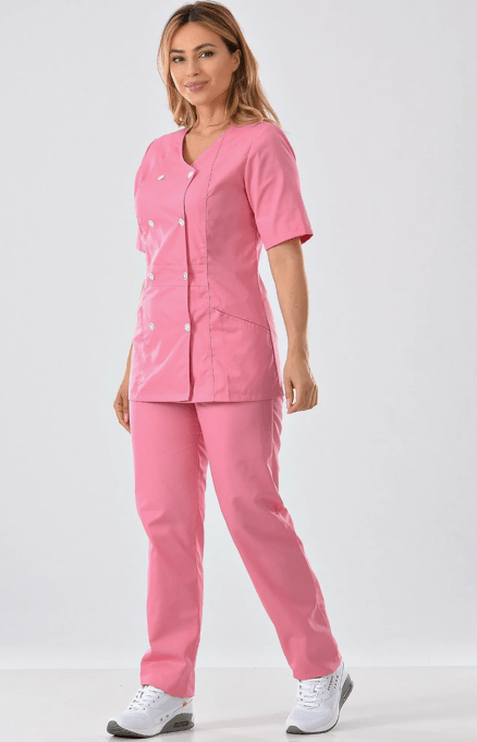 розовый медицинской костюм