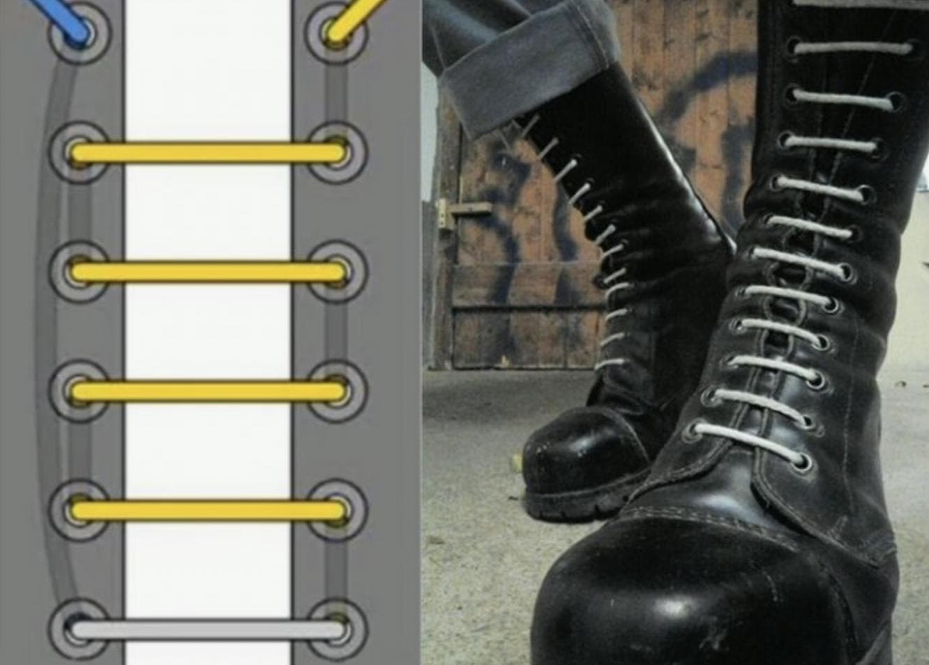 шнуровка лесенка