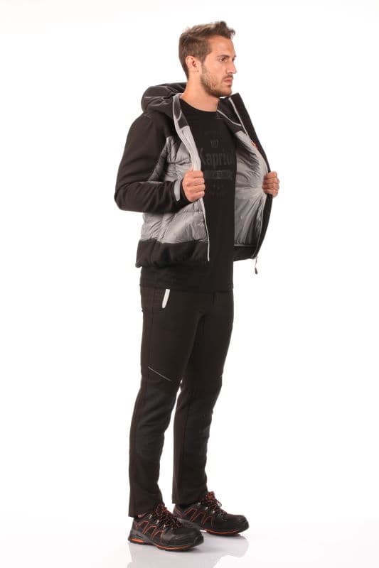 alt="Рабочая утепленная куртка HYBRID JACKET GREY/BLACK"