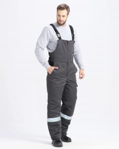 Костюм рабочий зимний Ховард, т.серый/черный/лимонный