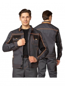 Костюм рабочий «Бренд 1» (серый/черный)